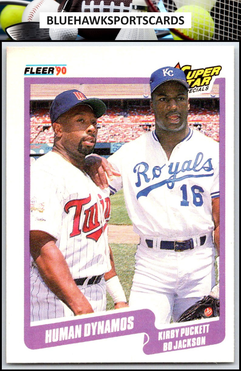 1990 Fleer #635b Kirby Puckett / Bo Jackson