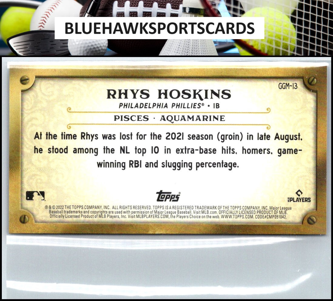 2022 Topps Gypsy Queen #GGM-13 Rhys Hoskins Gypsy Gems Minis