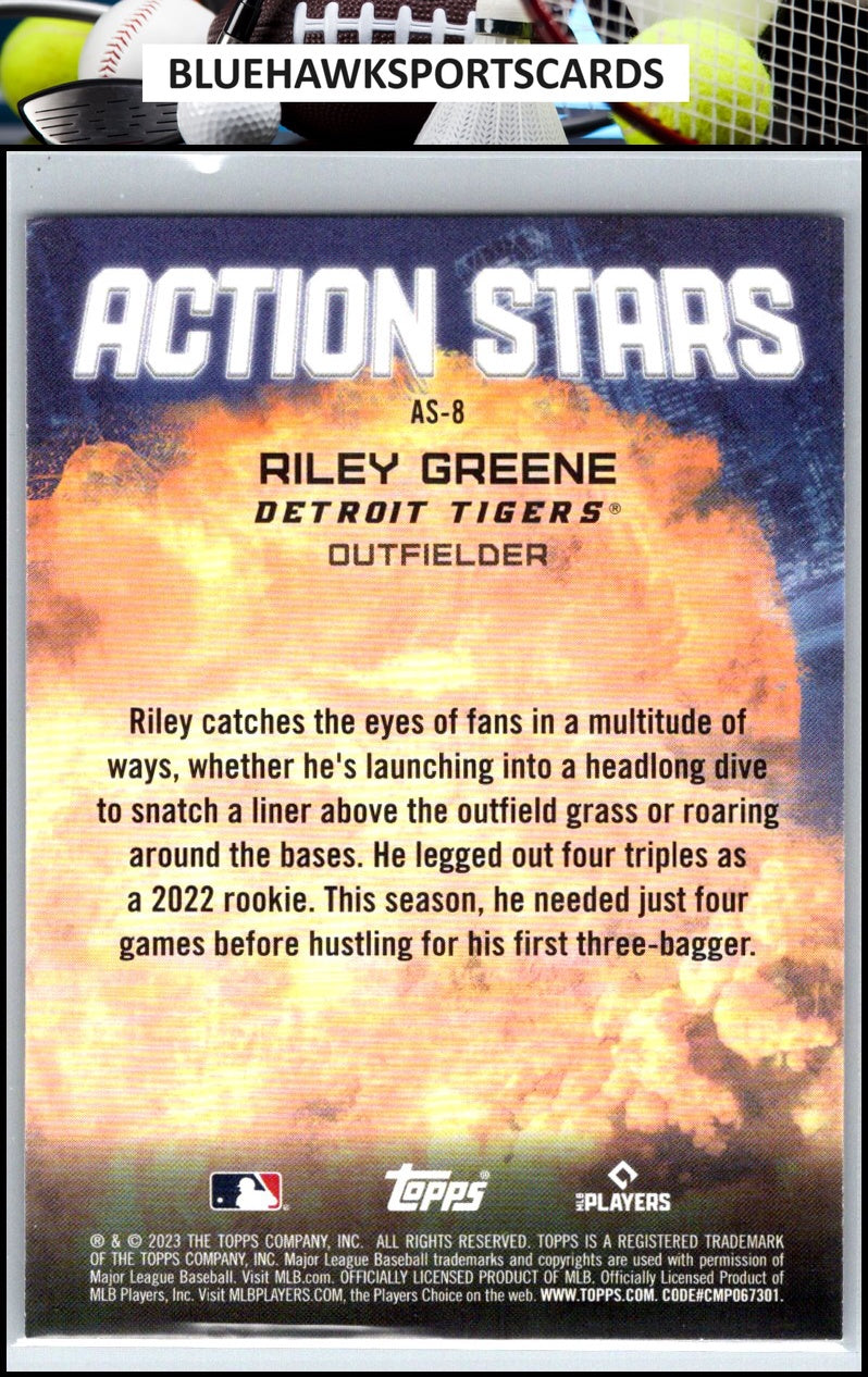 2023 Topps Update #AS-8 Riley Greene Action Stars