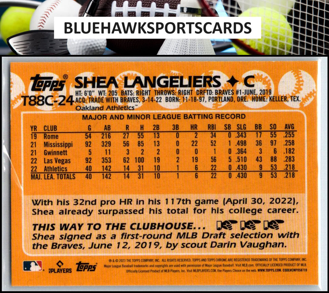 2023 Topps #T88C-24 Shea Langeliers 1988 35th Anniversary Chrome (Series One)