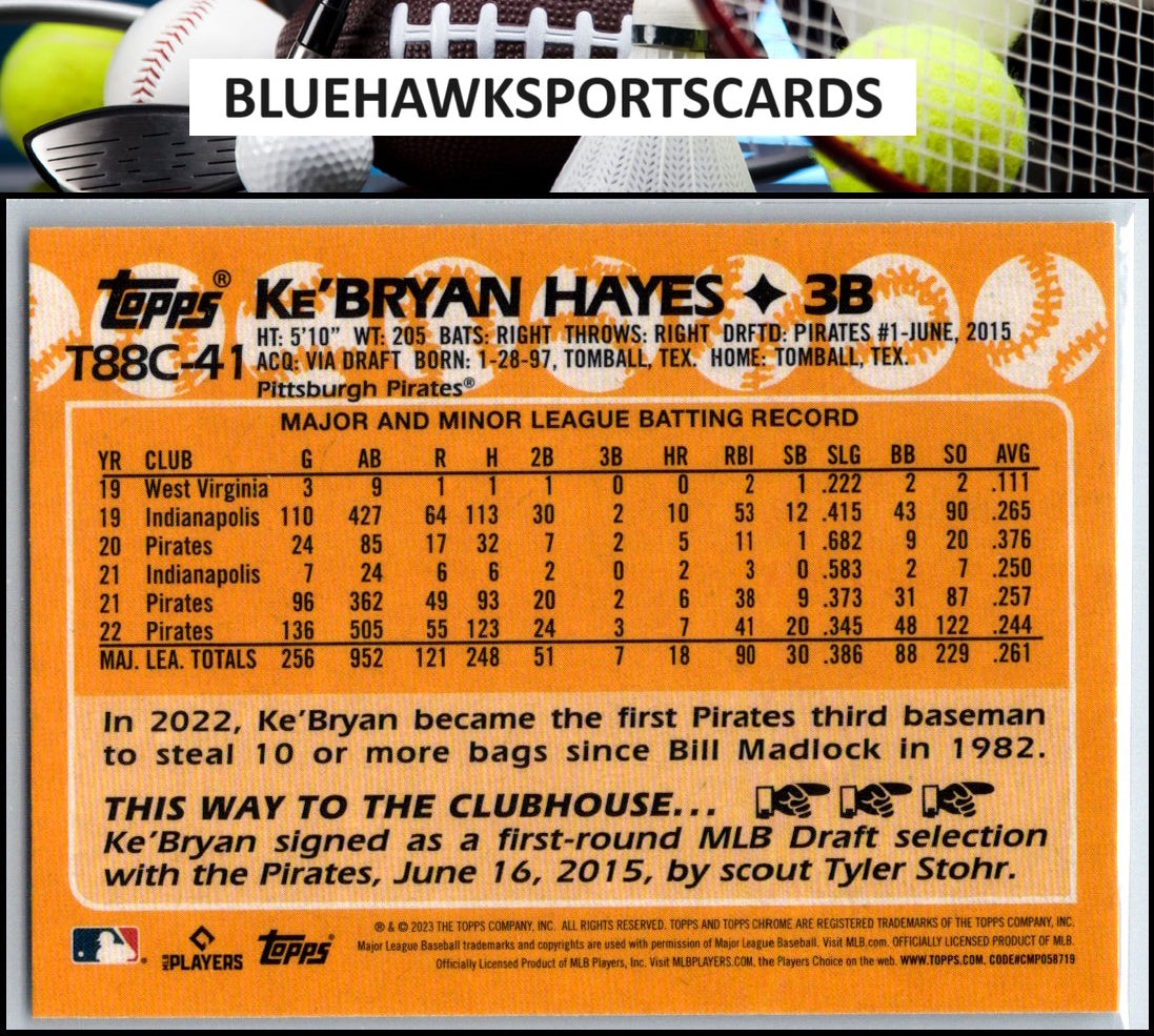 2023 Topps #T88C-41 Ke'Bryan Hayes 1988 35th Anniversary Chrome (Series One)