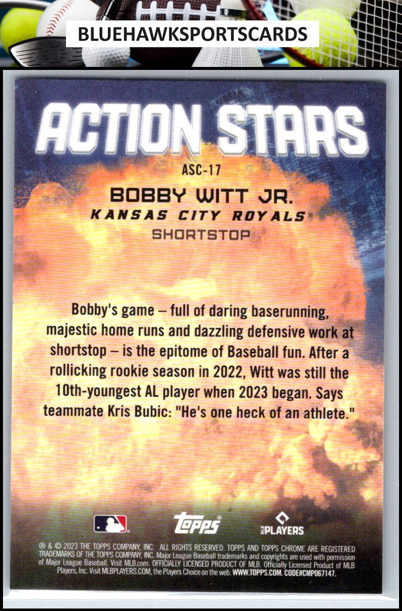 2023 Topps Chrome Update #ASC-17 Bobby Witt Jr. Action Stars