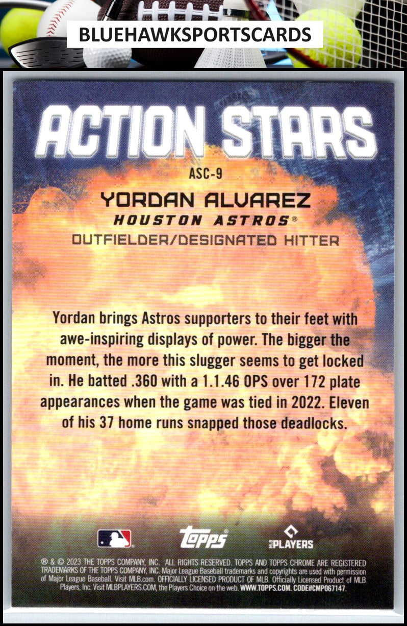 2023 Topps Chrome Update #ASC-9 Yordan Alvarez Action Stars