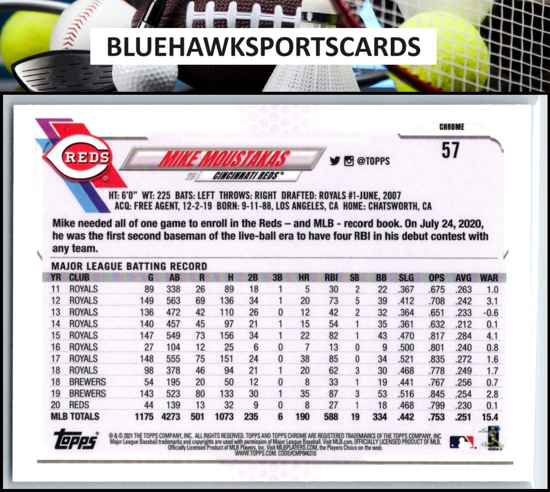 2021 Topps Chrome #57 Mike Moustakas