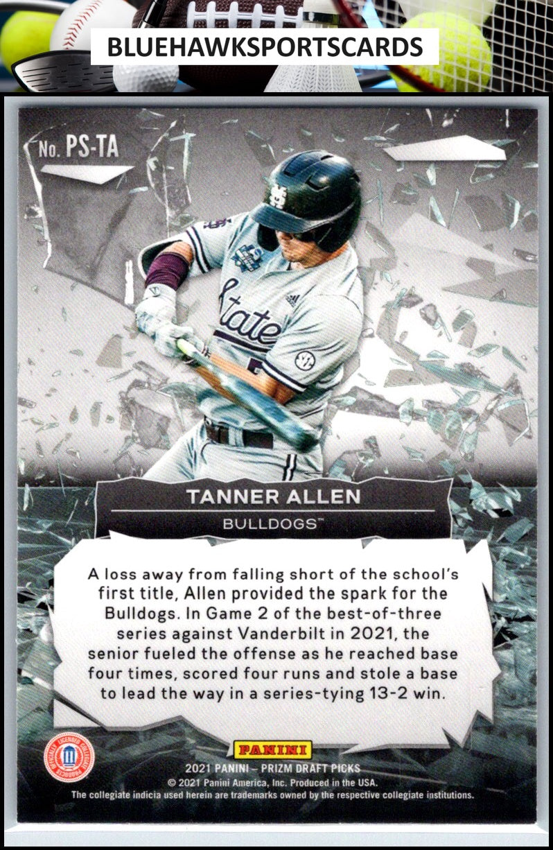 2021 Panini Prizm Draft Picks #PS-TA Tanner Allen Power Surge