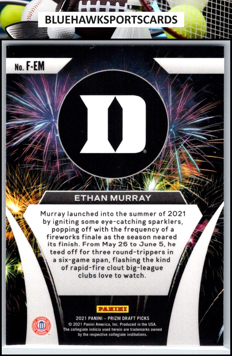 2021 Panini Prizm Draft Picks #F-EM Ethan Murray Fireworks