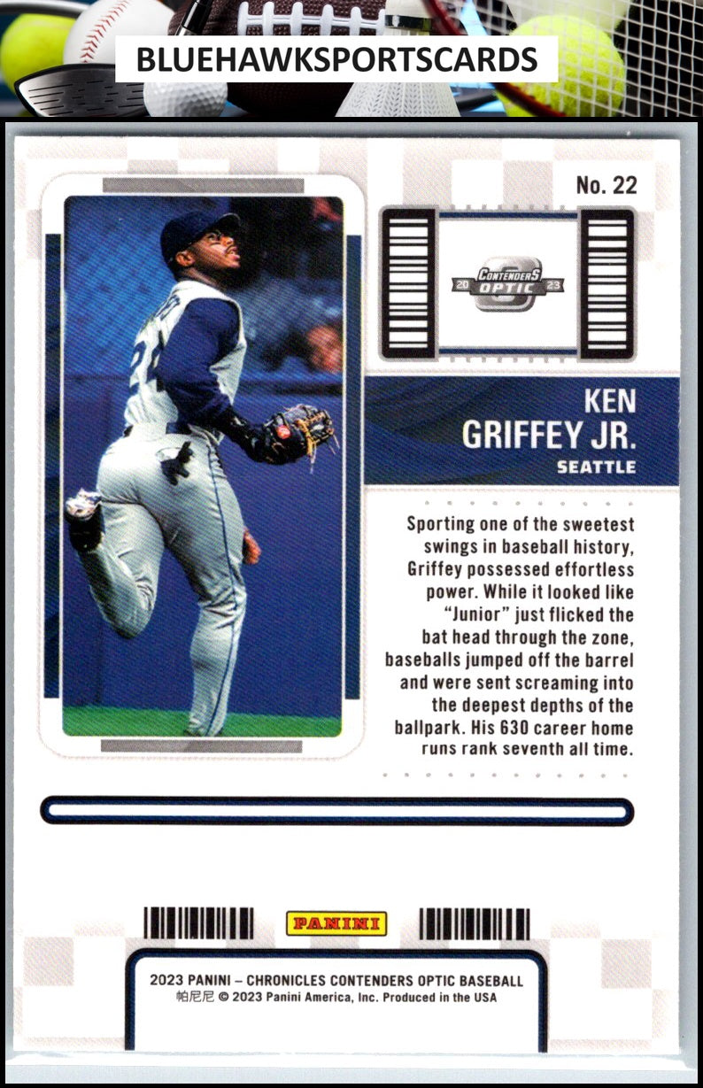 2023 Panini Chronicles #22 Ken Griffey Jr. Contenders Optic