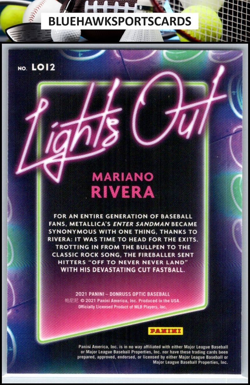 2021 Donruss Optic #LO12 Mariano Rivera Lights Out