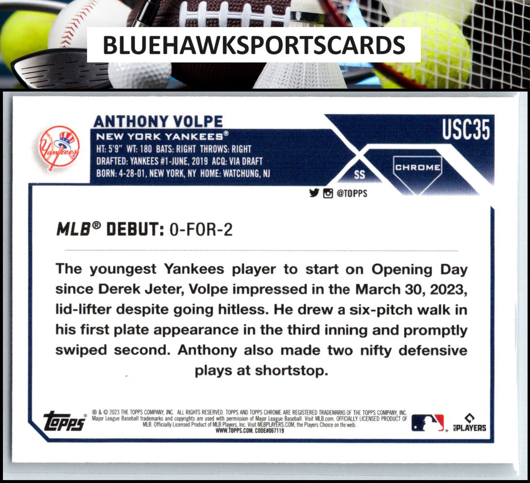2023 Topps Chrome Update #USC35 Anthony Volpe