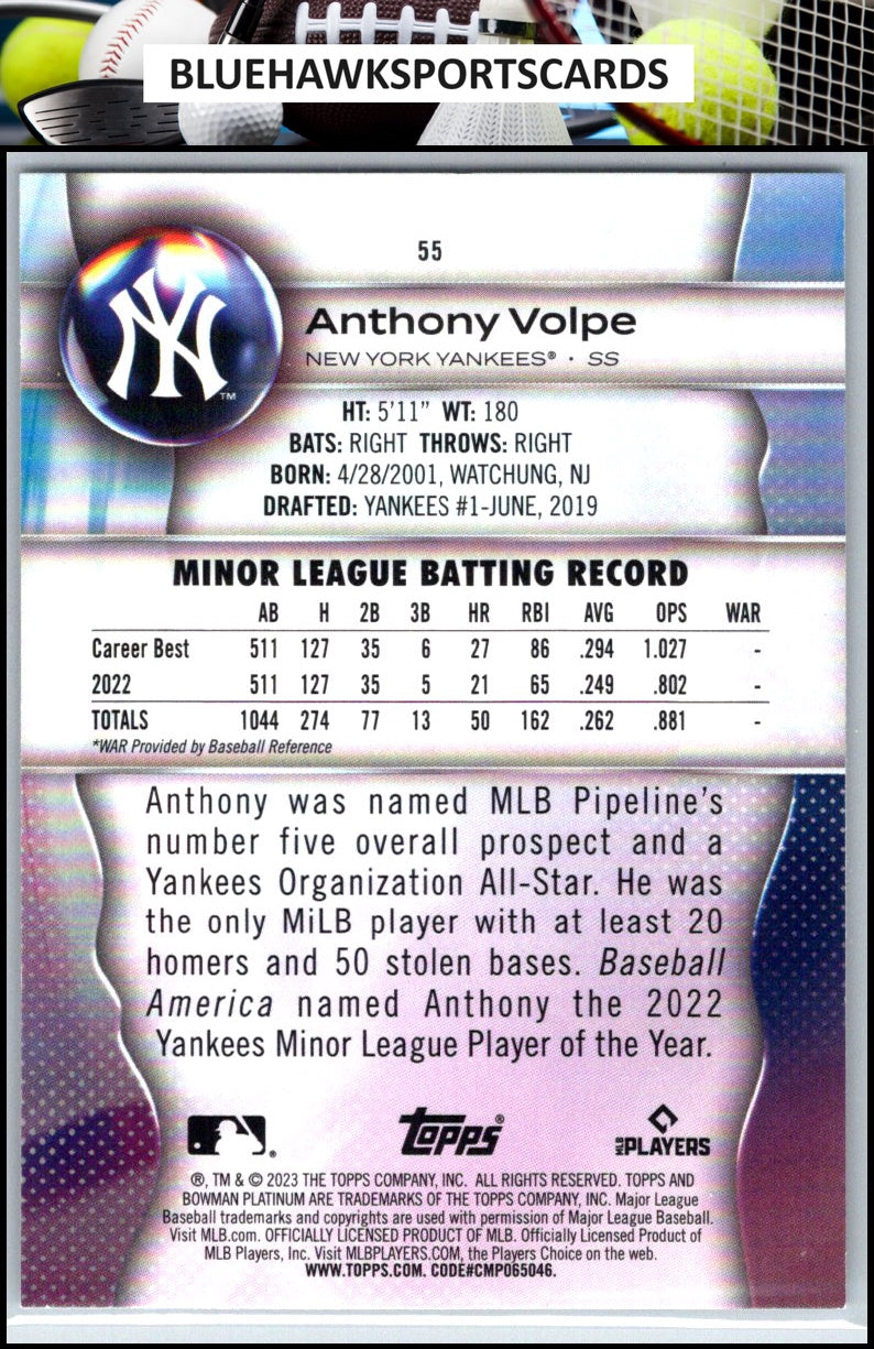 2023 Bowman Platinum #55 Anthony Volpe