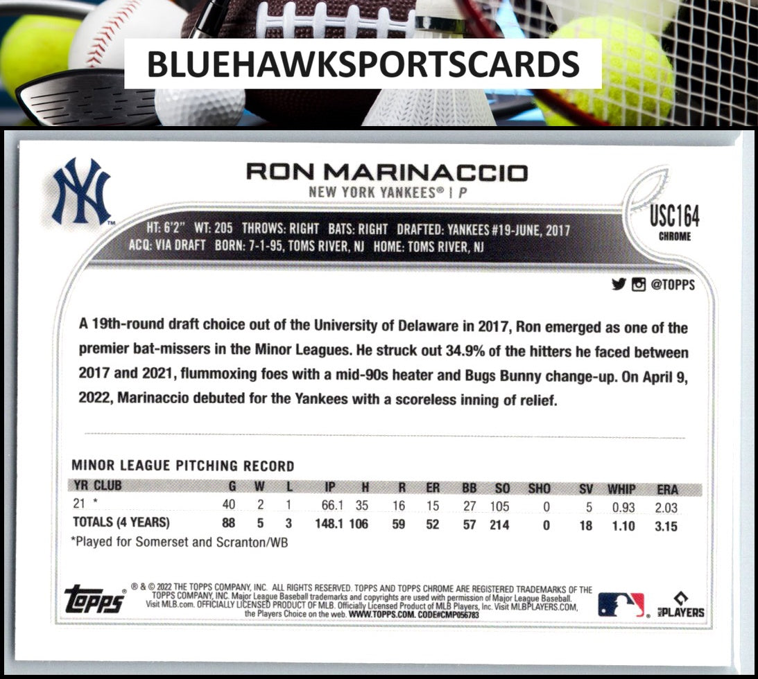 2022 Topps Chrome Update #USC164 Ron Marinaccio