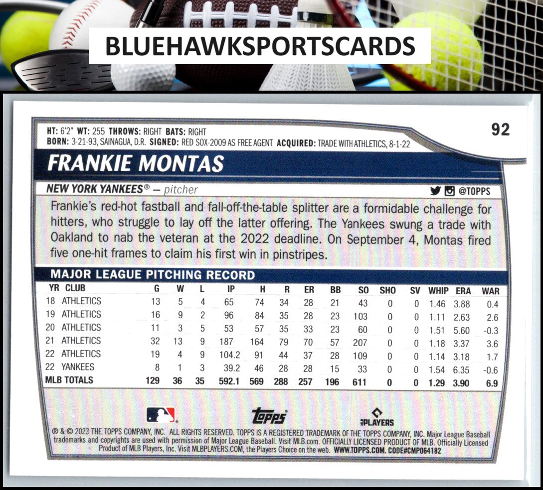 2023 Topps Big League #92 Frankie Montas