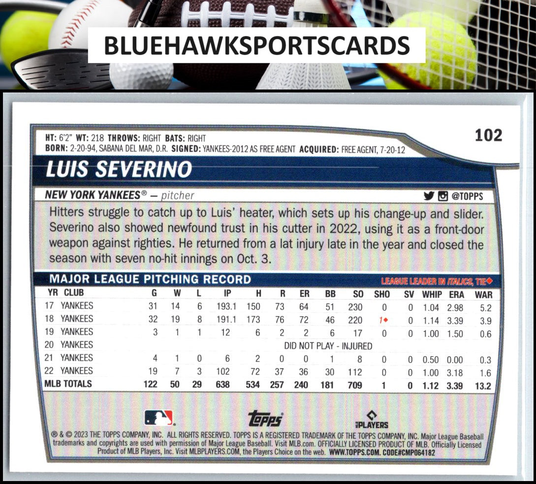 2023 Topps Big League #102 Luis Severino