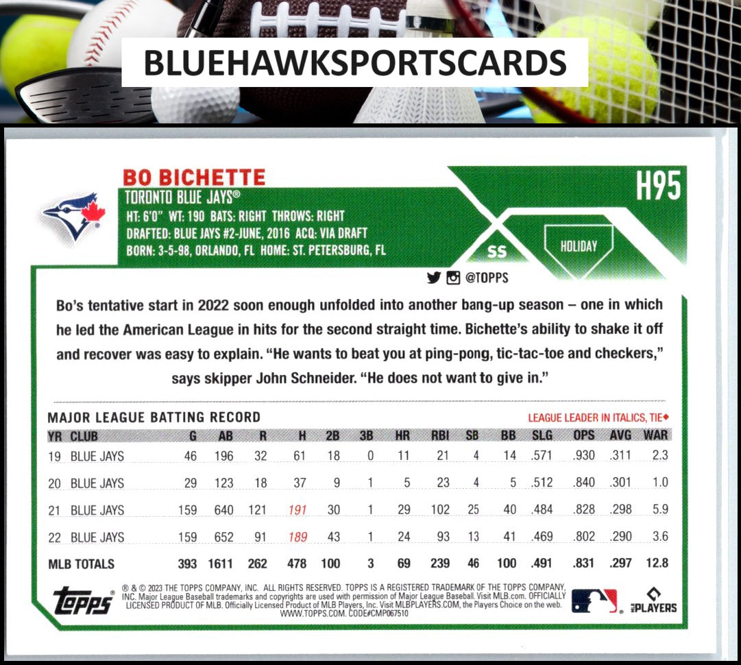 2023 Topps Holiday #H95 Bo Bichette