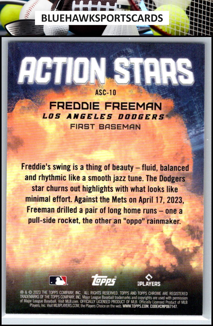 2023 Topps Chrome Update #ASC-10 Freddie Freeman Action Stars