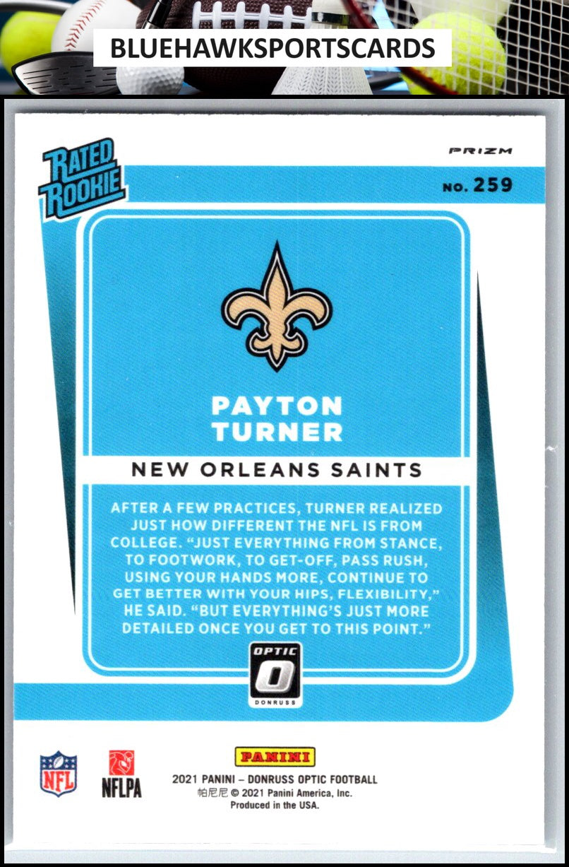 2021 Donruss Optic #259 Payton Turner Purple Shock