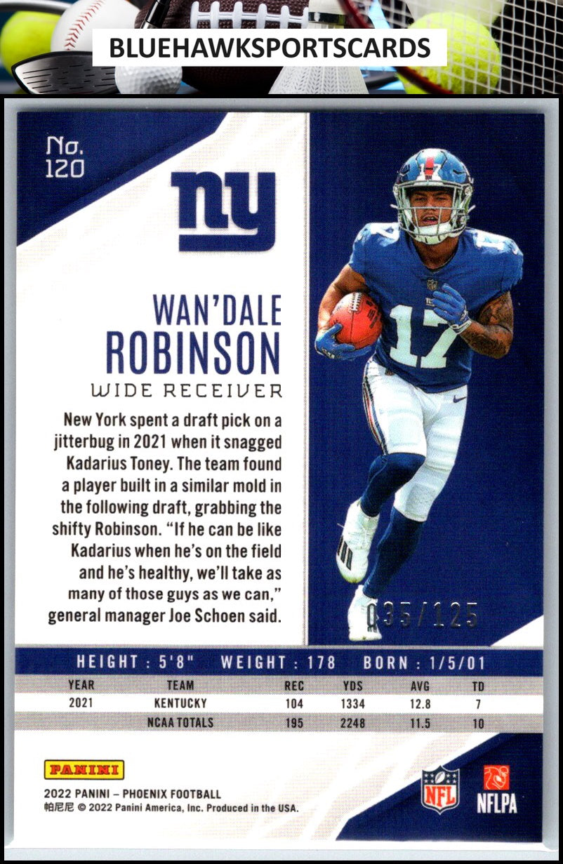 2022 Panini Phoenix #120 Wan'Dale Robinson