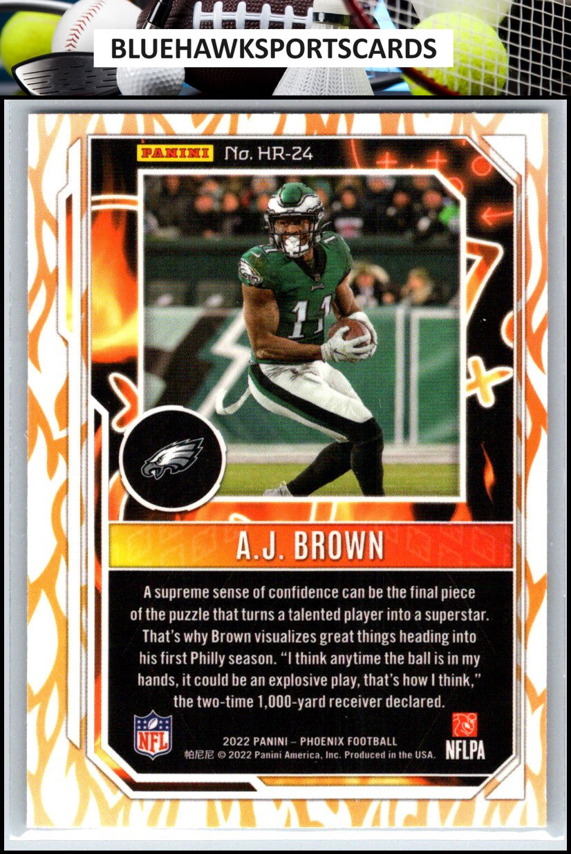 2022 Panini Phoenix #HR-24 A.J. Brown Hot Routes