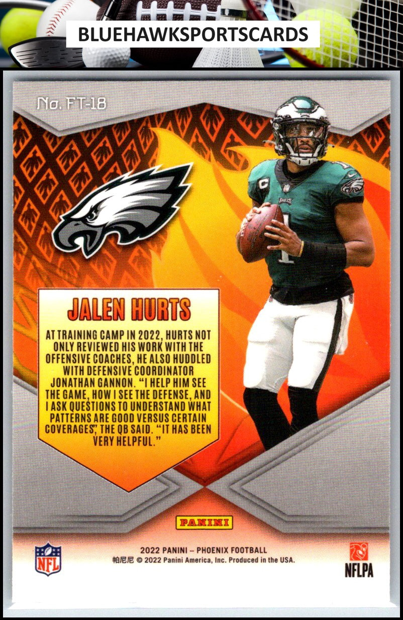 2022 Panini Phoenix #FT-18 Jalen Hurts Flame Throwers