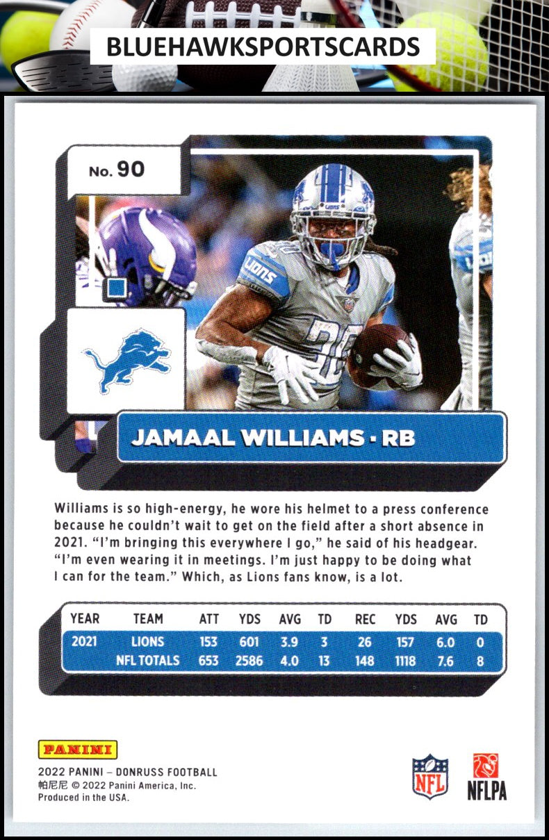 2022 Donruss #90 Jamaal Williams