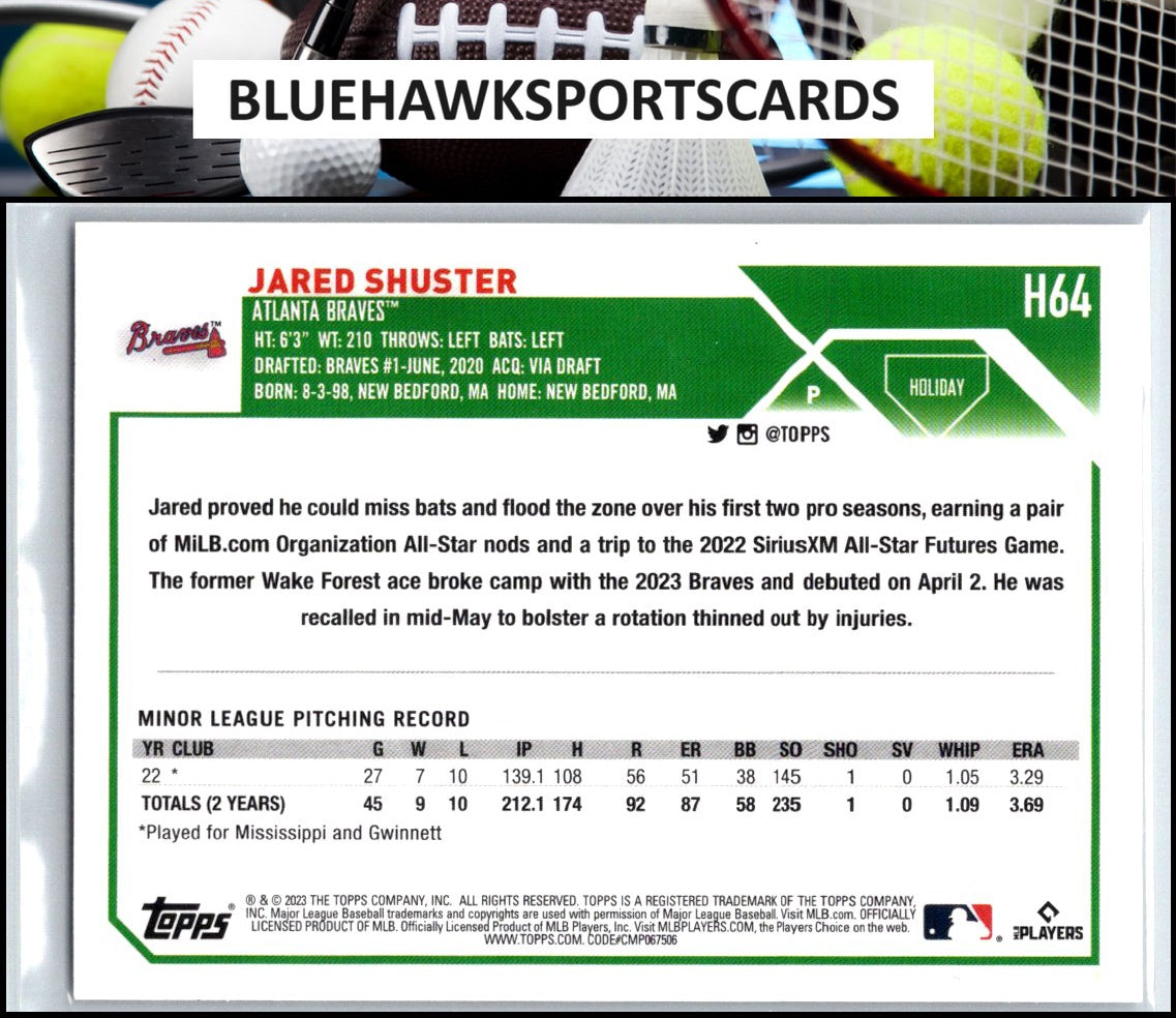 2023 Topps Holiday #H64 Jared Shuster Metallic