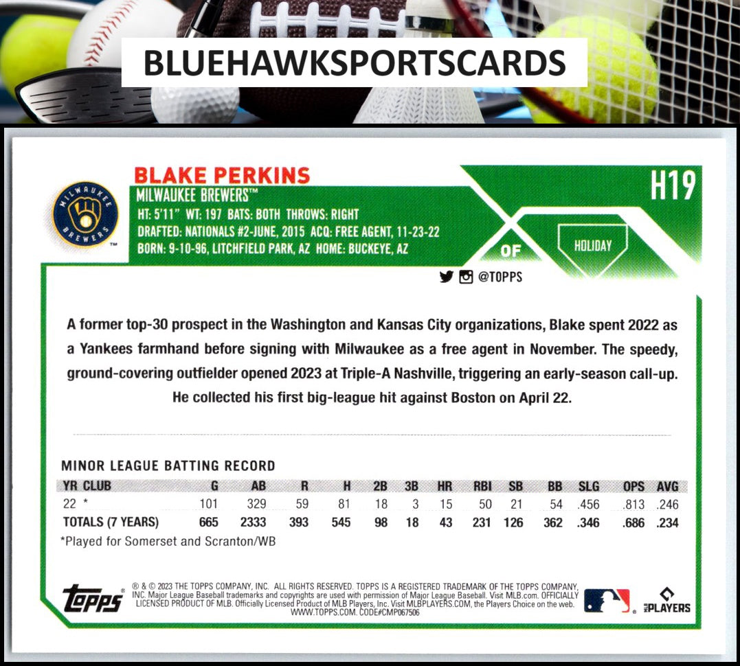 2023 Topps Holiday #H19 Blake Perkins