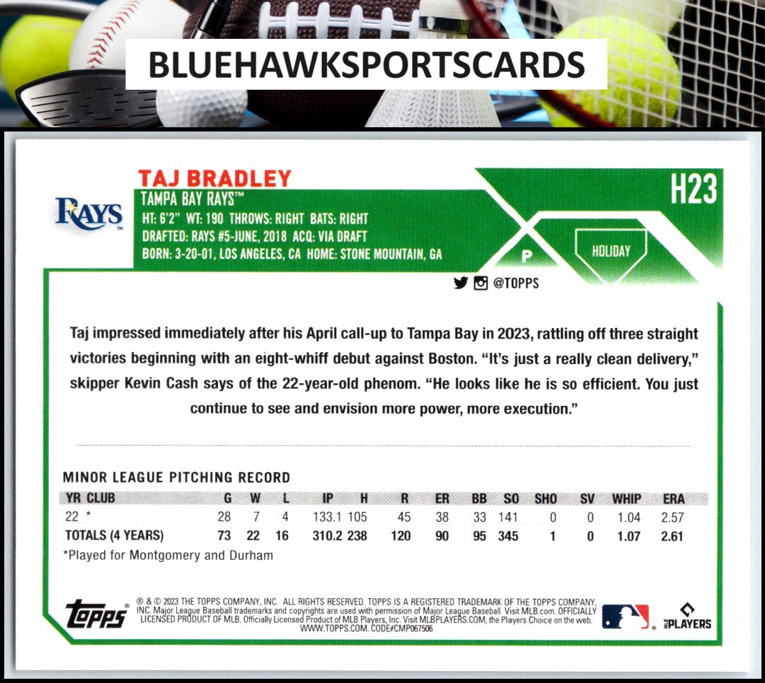 2023 Topps Holiday #H23 Taj Bradley