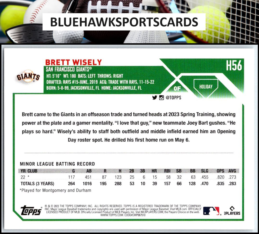 2023 Topps Holiday #H56 Brett Wisely