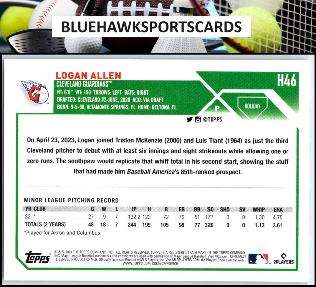 2023 Topps Holiday #H46 Logan Allen
