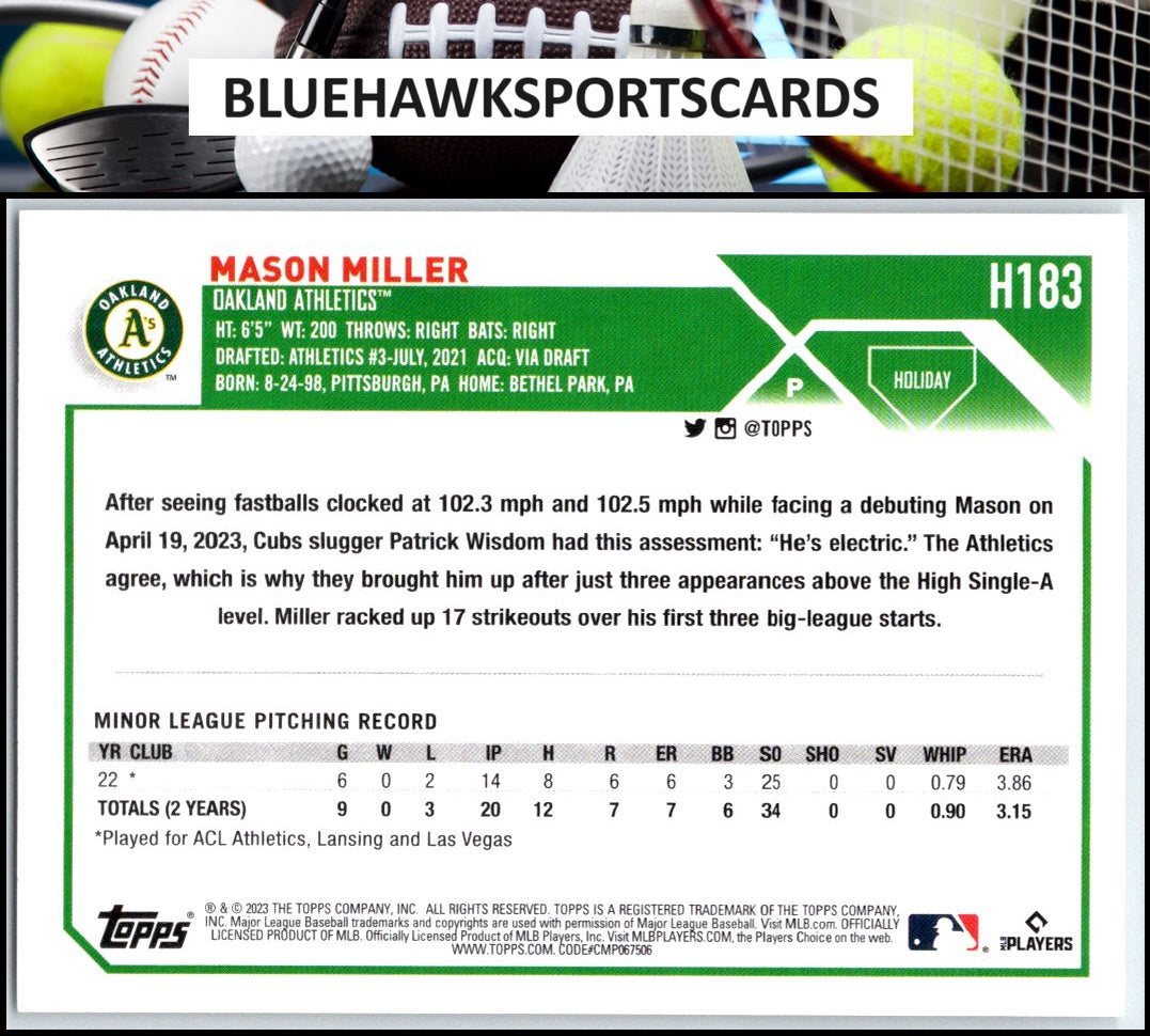 2023 Topps Holiday #H183 Mason Miller