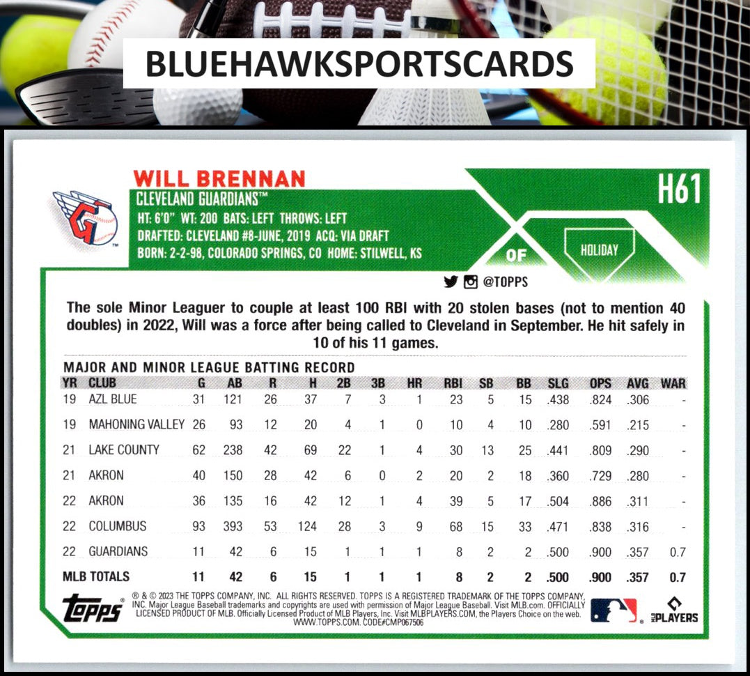 2023 Topps Holiday #H61 Will Brennan