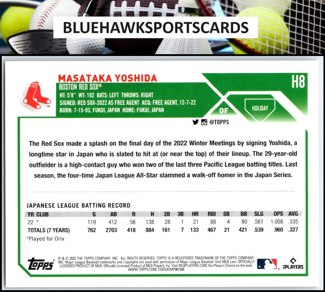 2023 Topps Holiday #H8 Masataka Yoshida