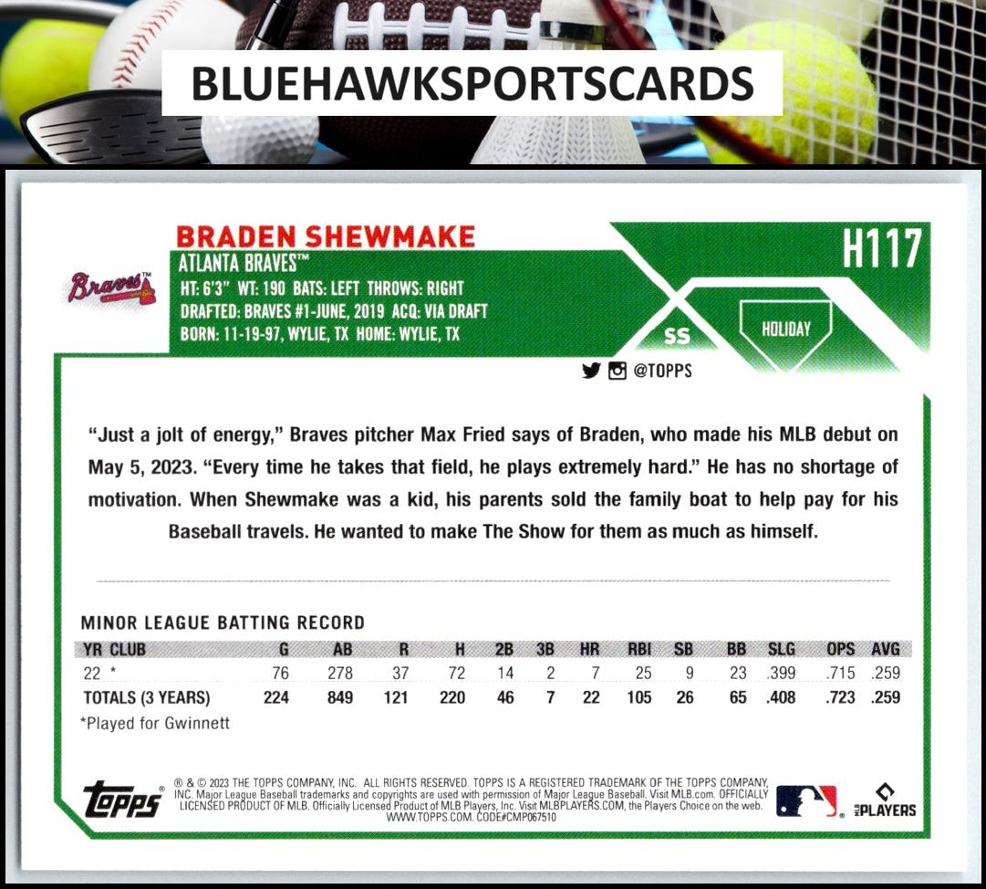 2023 Topps Holiday #H117 Braden Shewmake