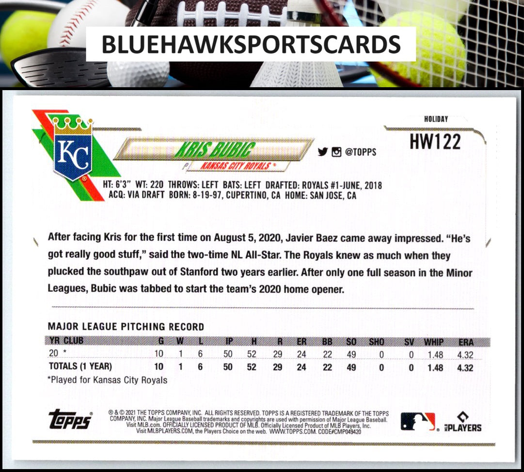2021 Topps Holiday #HW122 Kris Bubic