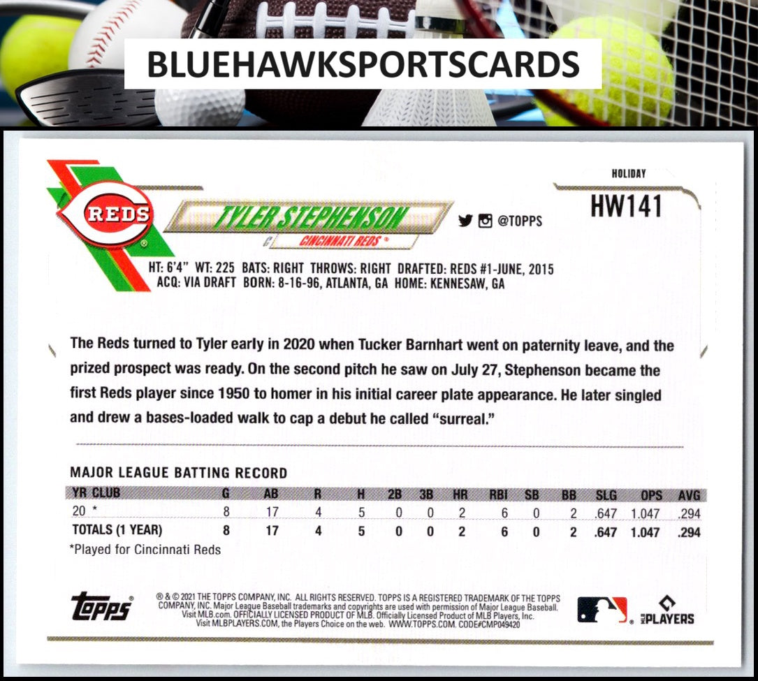 2021 Topps Holiday #HW141 Tyler Stephenson