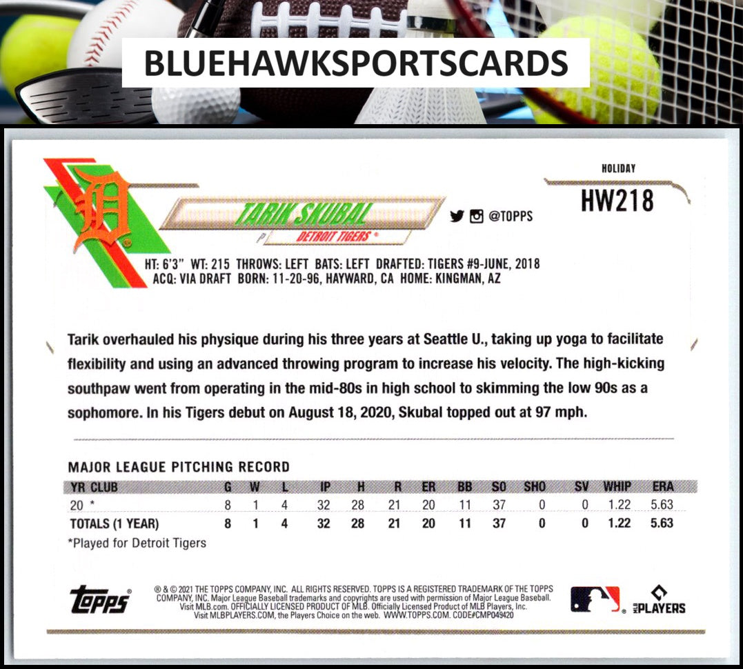 2021 Topps Holiday #HW218 Tarik Skubal