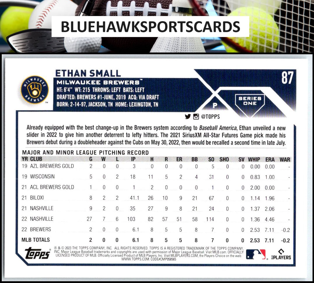 2023 Topps #87 Ethan Small
