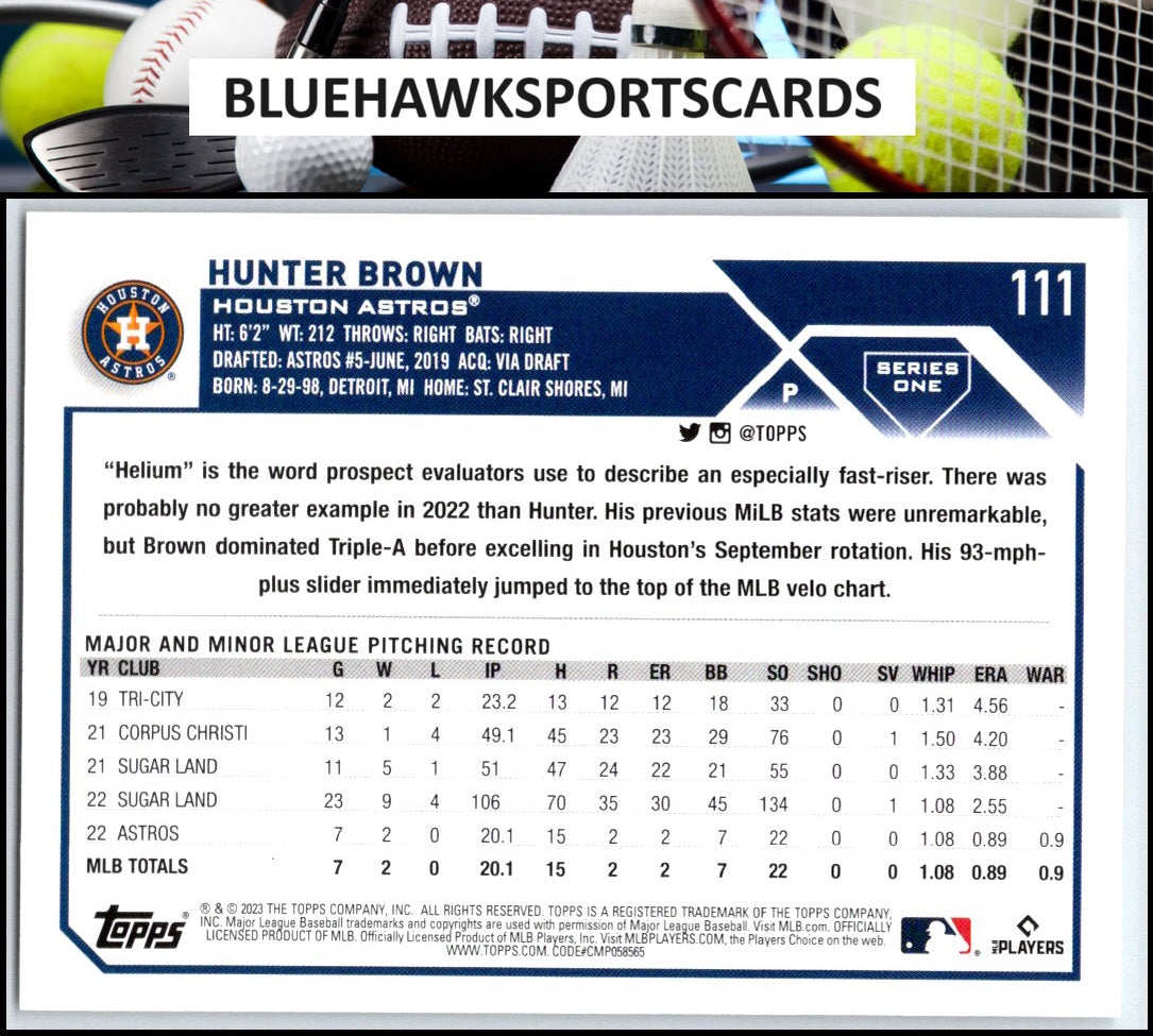 2023 Topps #111 Hunter Brown