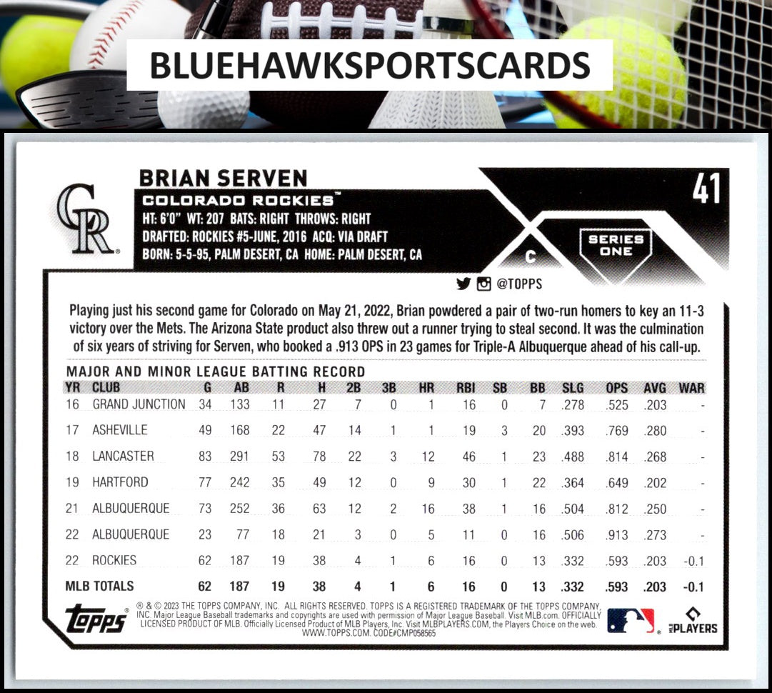 2023 Topps #41 Brian Serven