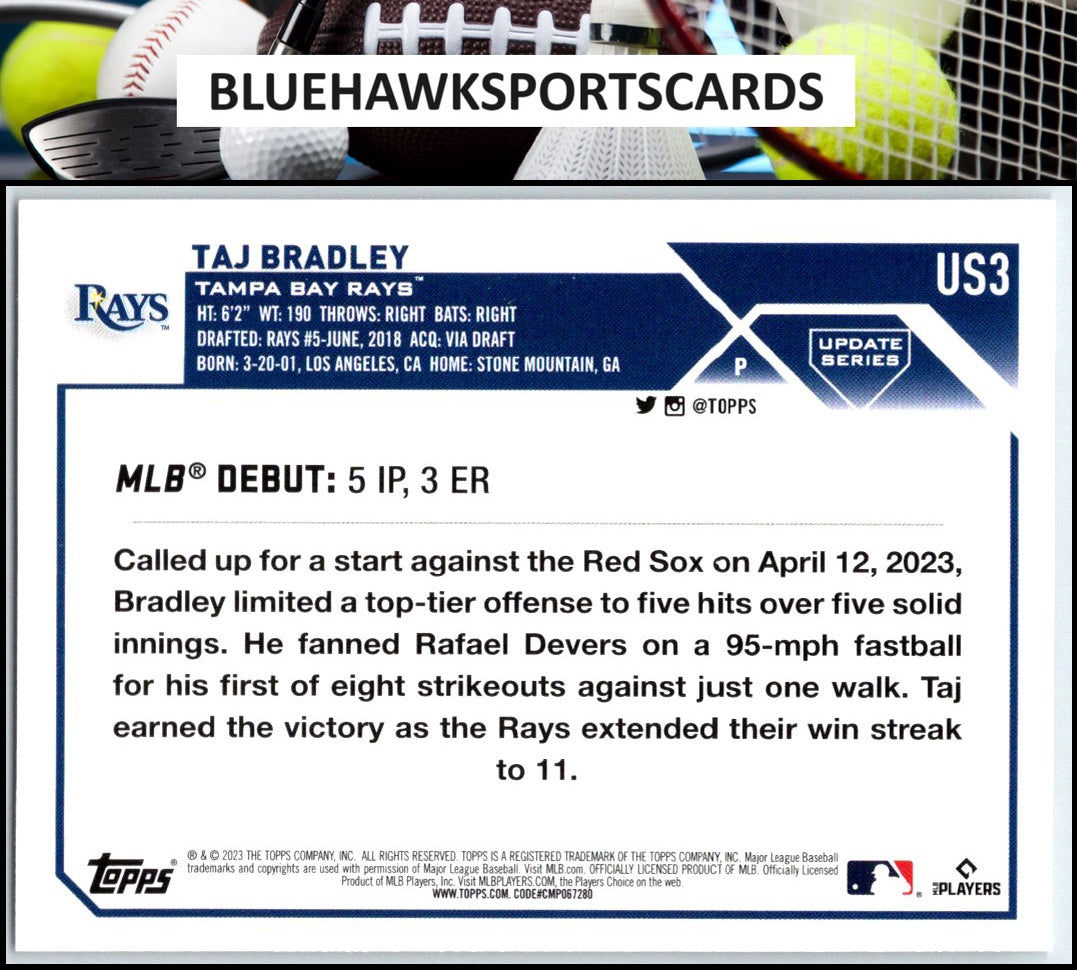 2023 Topps Update #US3 Taj Bradley