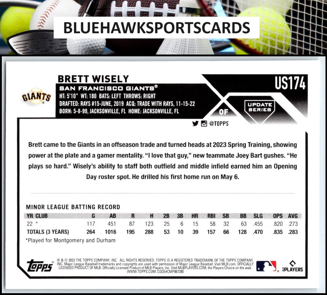 2023 Topps Update #US174 Brett Wisely