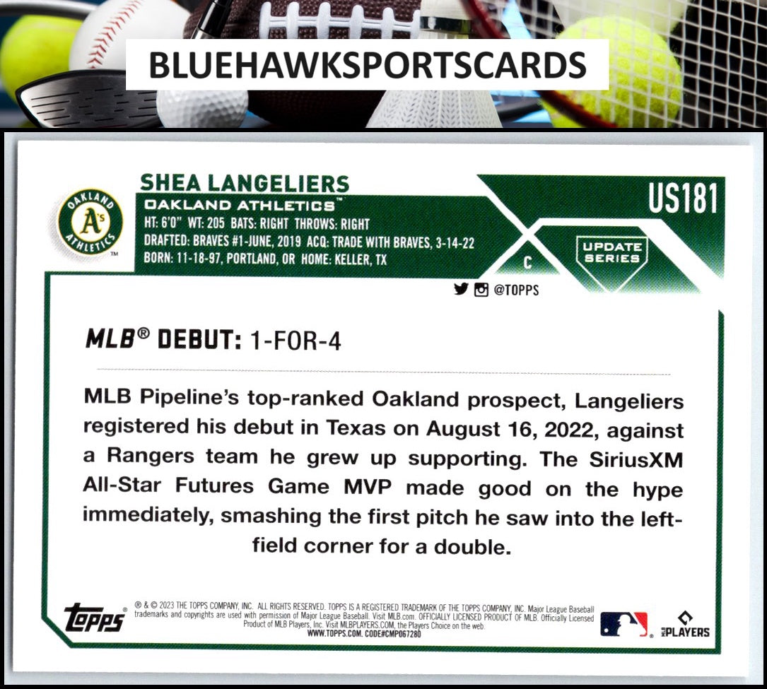2023 Topps Update #US181 Shea Langeliers