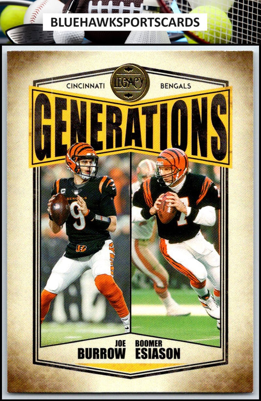 2022 Panini Legacy #G-1 Boomer Esiason / Joe Burrow Generations