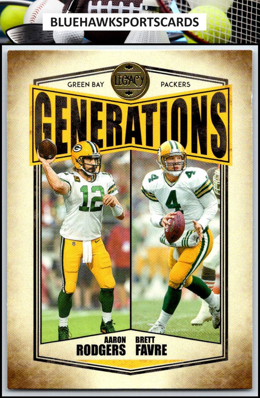 2022 Panini Legacy #G-3 Aaron Rodgers / Brett Favre Generations