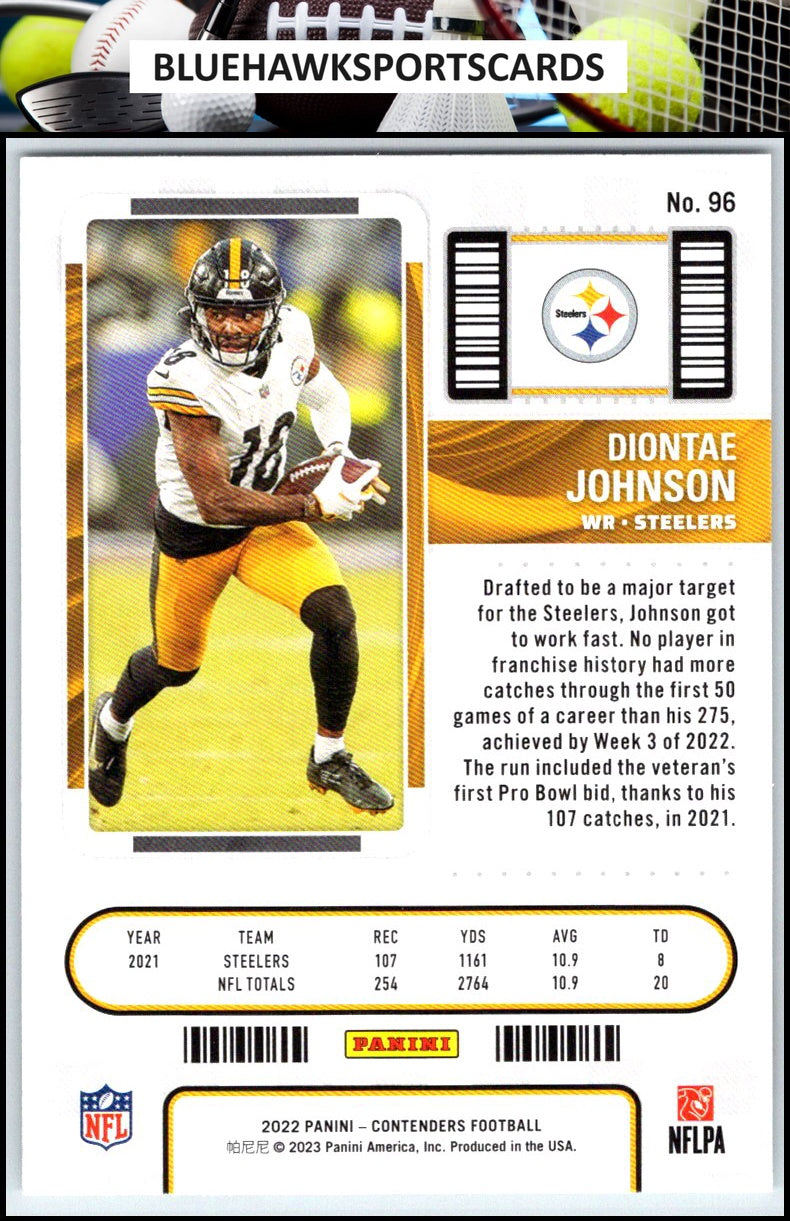 2022 Panini Contenders #96 Diontae Johnson