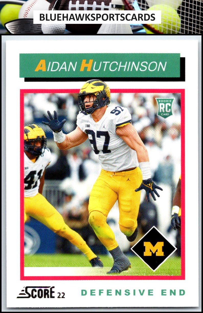 2022 Score #TB6 Aidan Hutchinson 1992 Throwback Rookie