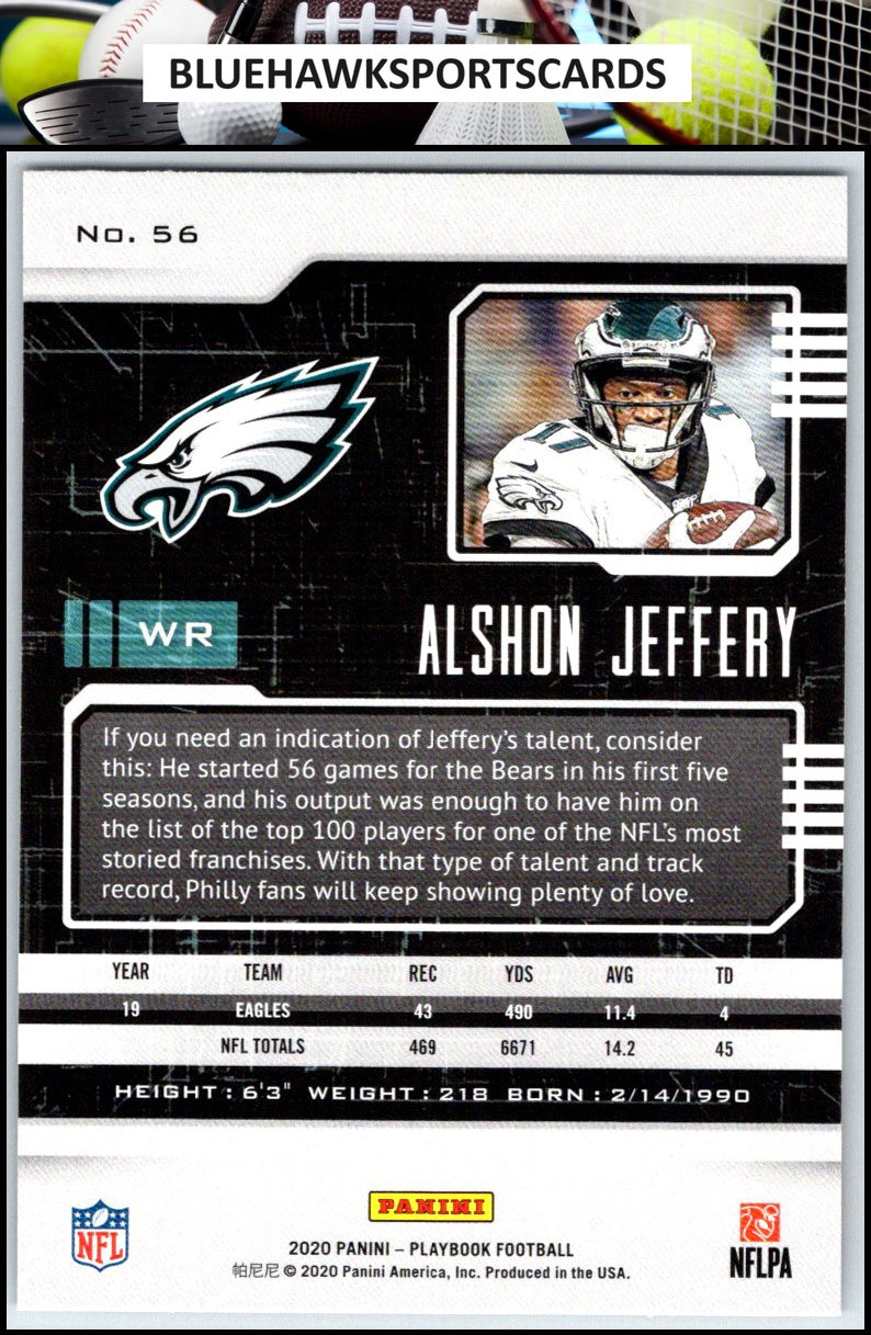 2020 Panini Playbook #56 Alshon Jeffery Orange