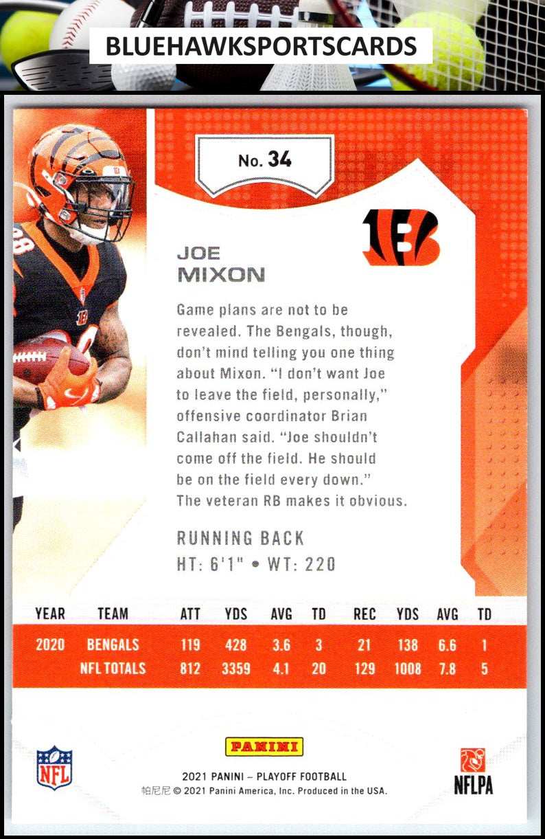 2021 Panini Playoff #34 Joe Mixon