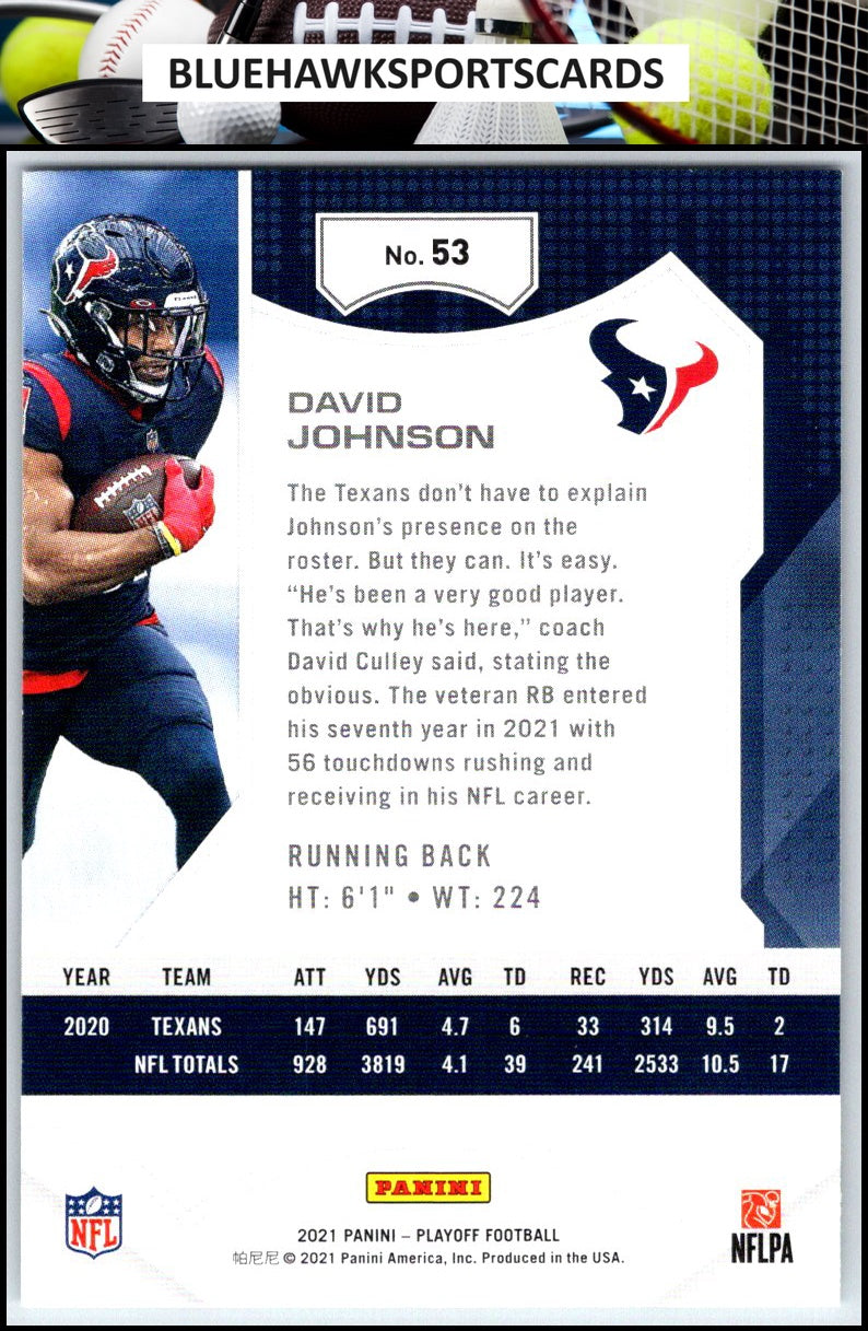 2021 Panini Playoff #53 David Johnson
