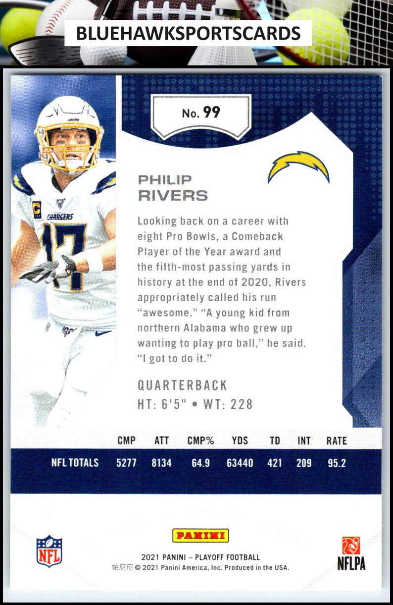 2021 Panini Playoff #99 Philip Rivers